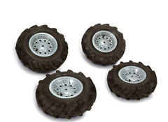rollyTrac Air Tyres, silber - 2 Stück 325x110 u. 2 Stück 310x95