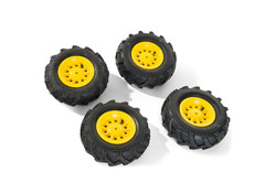 rollyTrac Air Tyres, gelb - 2 Stück 325x110 u.  2 Stück 310x95