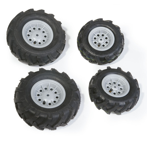 rollyTrac Air Tyres, silber - 2 Stück 325x110 u. 2 Stück 260x95