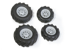 rollyTrac Air Tyres, silber - 2 Stück 325x110 u. 2 Stück 260x95