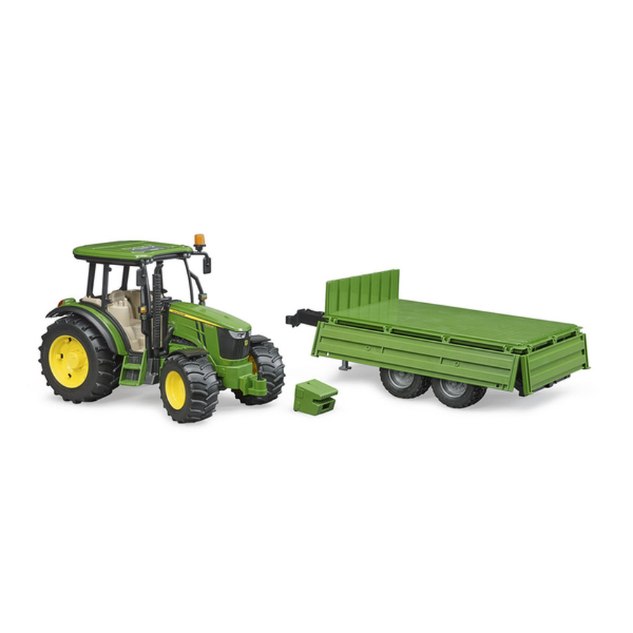 Bruder John Deere 5115 M mit Bordwandanhänger