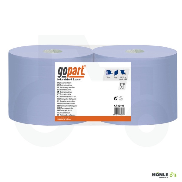 Papierhandtuch, blau 23cm x 370m, 2 Stk., gopart
