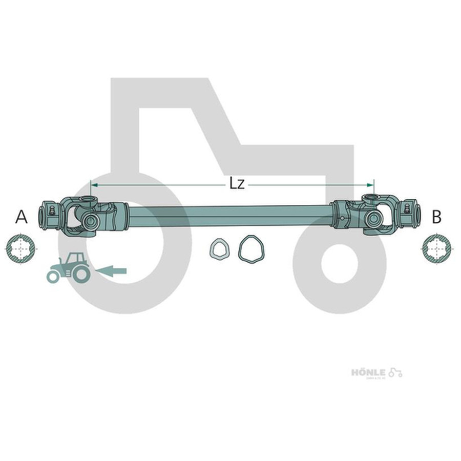 ROTARO Gelenkwelle R10 1210 D