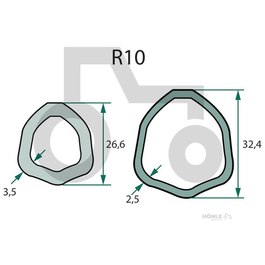 ROTARO Gelenkwelle R10 1210 D