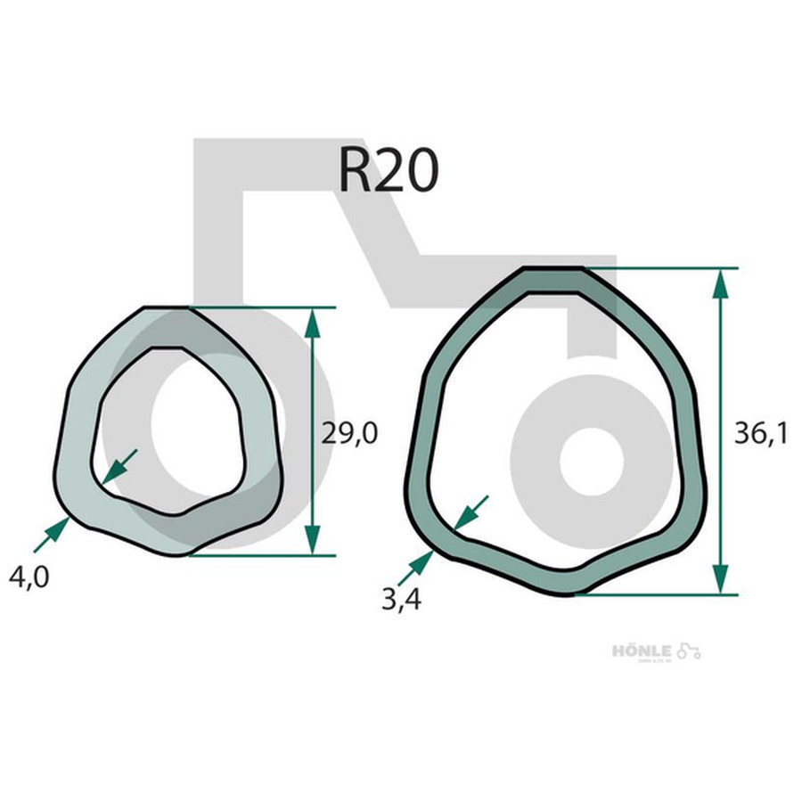 ROTARO Gelenkwelle R20 1010 D