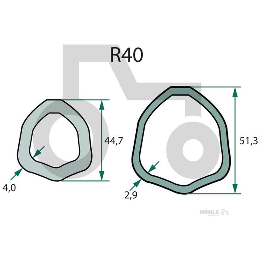 ROTARO Gelenkwelle R40 1210 D
