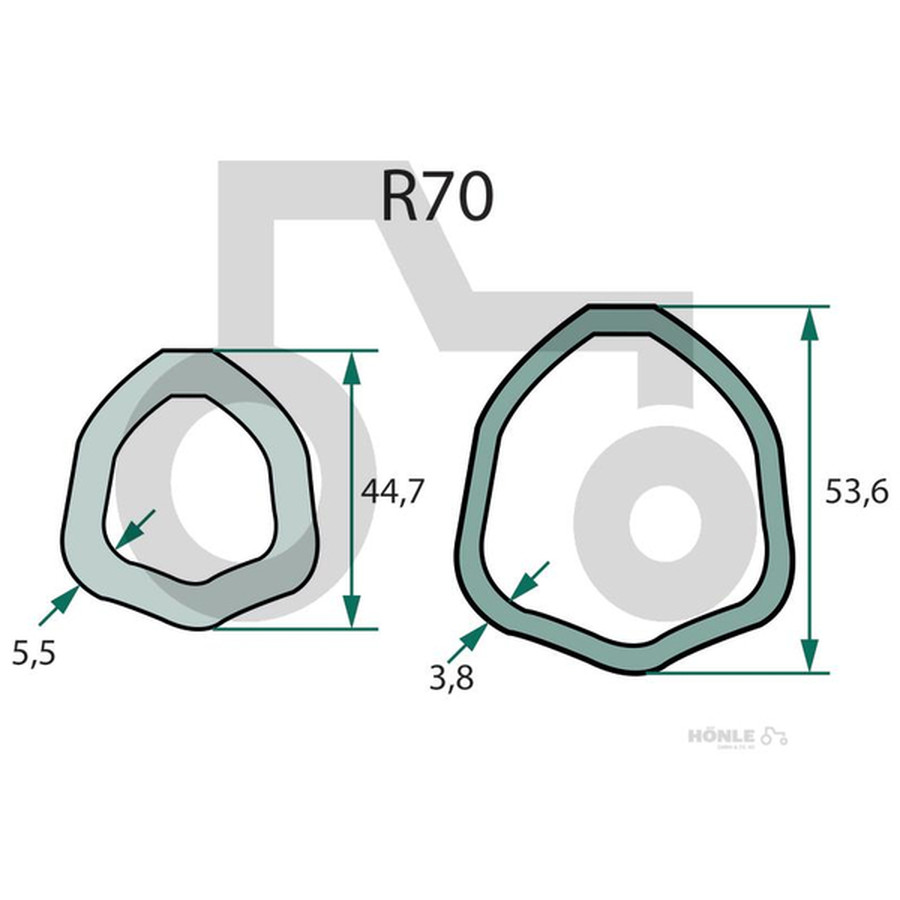 ROTARO Gelenkwelle R70 1210 D