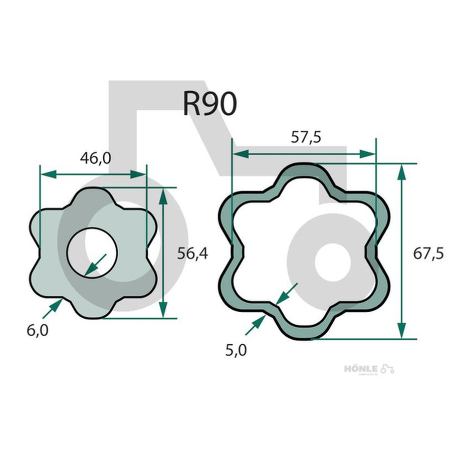 ROTARO Gelenkwelle R90 1010 S