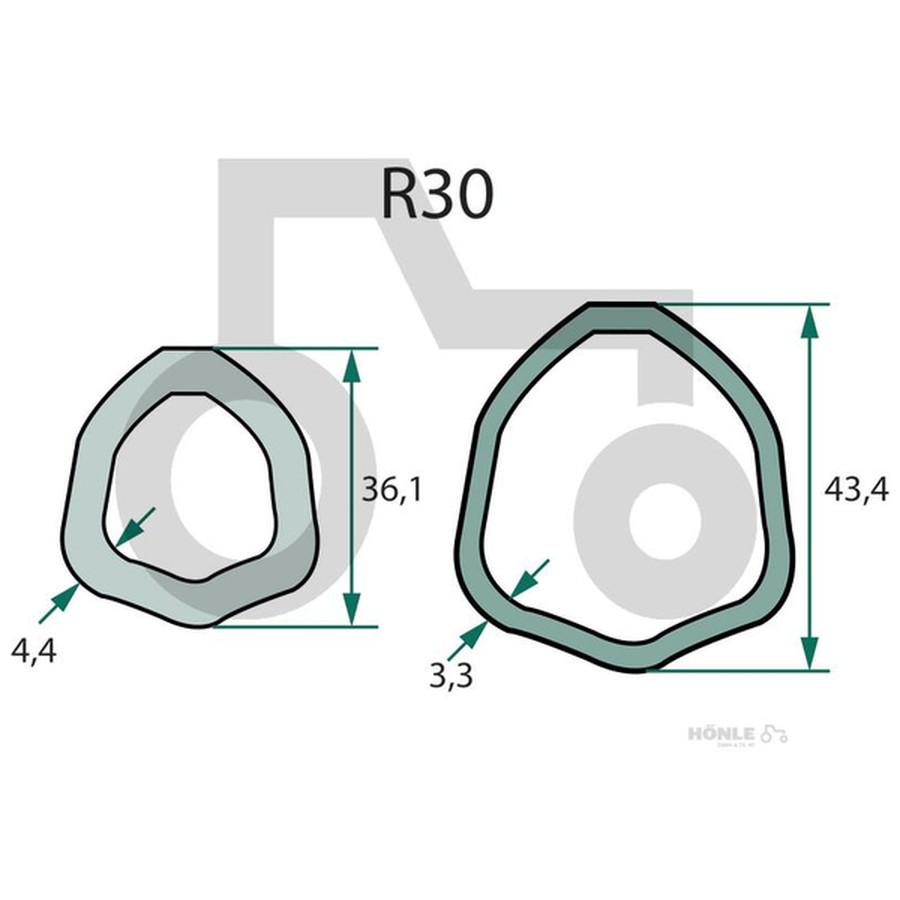 ROTARO Gelenkwelle R30 1210 D Freilaufkupplung linksdrehend