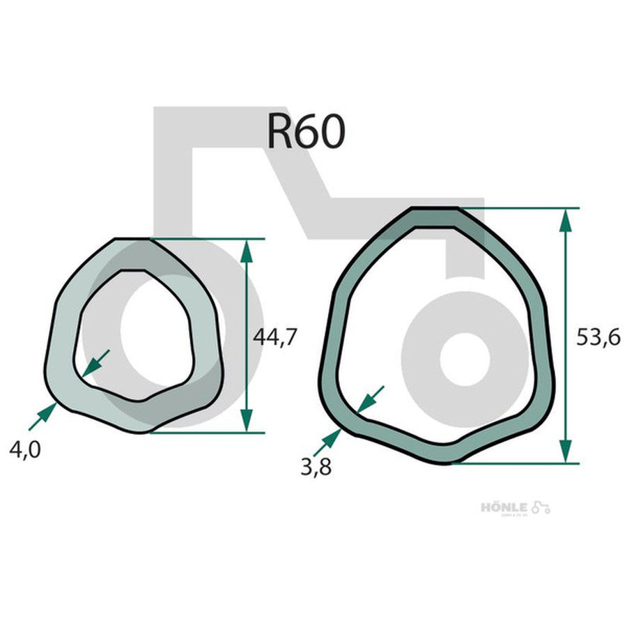 ROTARO Gelenkwelle R60 1210 D Freilaufkupplung linksdrehend