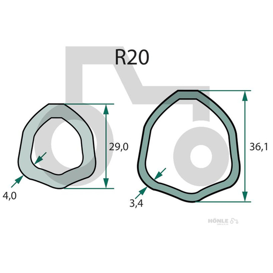 ROTARO Gelenkwelle R20 860 D Freilaufkupplung rechtsdrehend