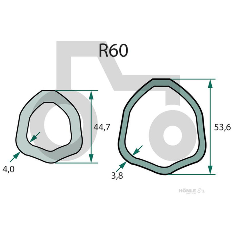 ROTARO Gelenkwelle R60 1210 D Freilaufkupplung rechtsdrehend