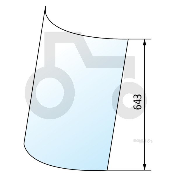 Eckscheibe hinten rechts für Traktor Case IH 743-1455XL getönt