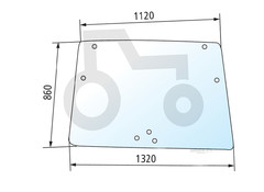 Frontscheibe für Deutz Fahr Agrotron 