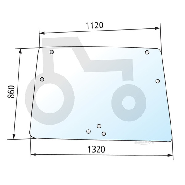 Frontscheibe für Deutz Fahr Agrotron 