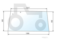 Heckscheibe oben für Fendt Traktoren Farmer 300 u. 300 er 