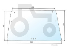 Frontscheibe Heckscheibe für Deutz DX Traktoren