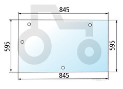 Heckscheibe für Traktor Case IH XLN Niedrigkabine 