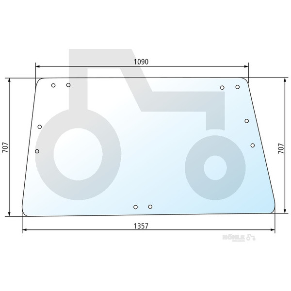 Frontscheibe Heckscheibe für Deutz DX Traktoren